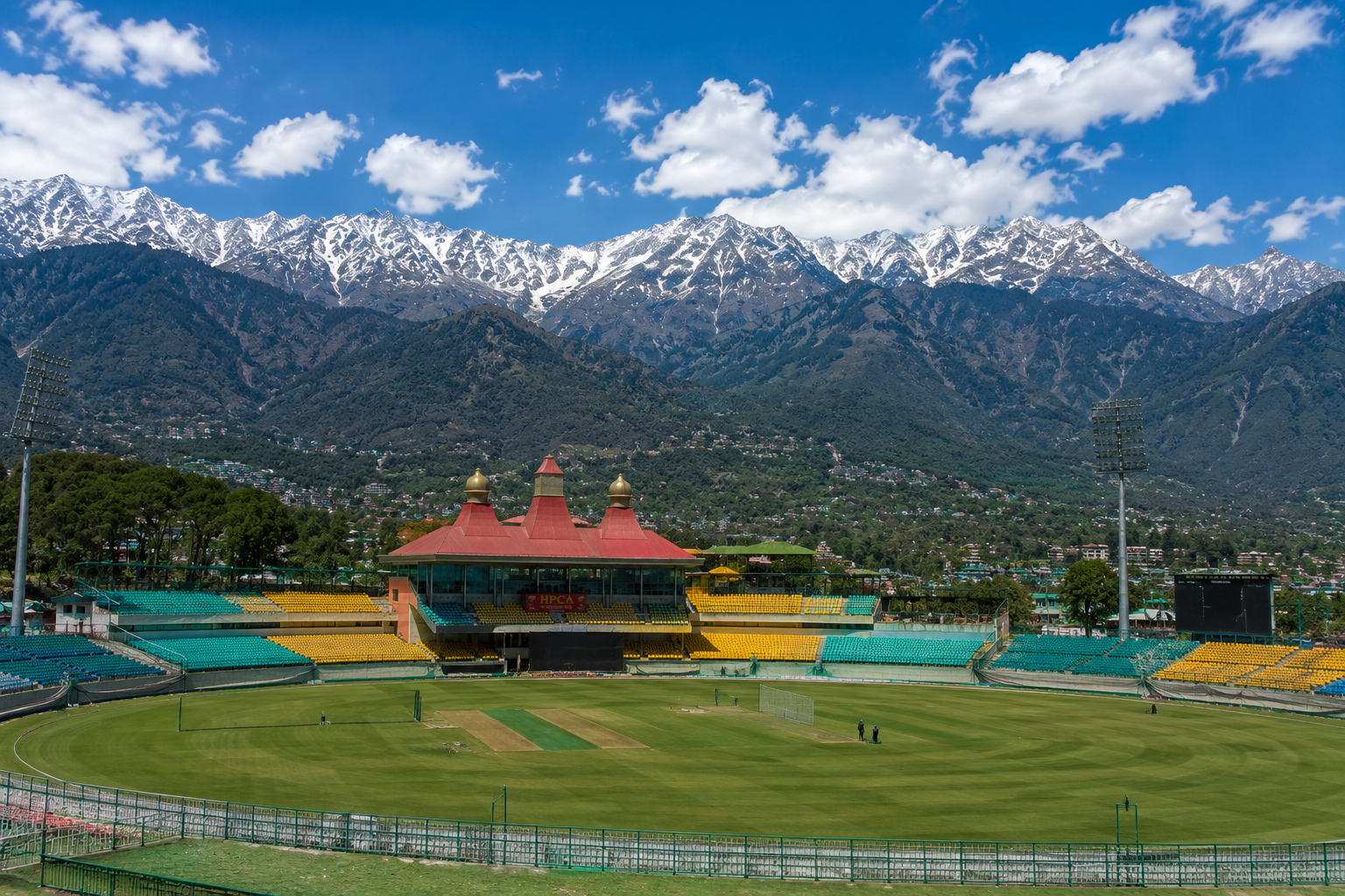 Dharamshala cricket stadium view