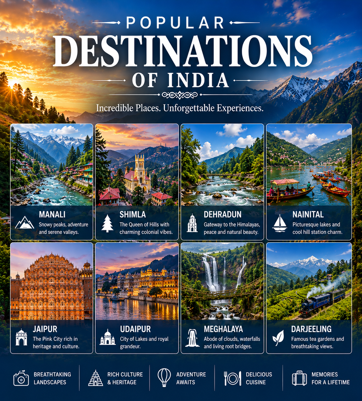 Most Popular Destinations in India